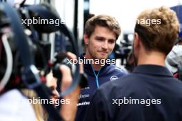 Logan Sargeant (USA) Williams Racing with the media. 16.05.2024. Formula 1 World Championship, Rd 7, Emilia Romagna Grand Prix, Imola, Italy, Preparation Day.