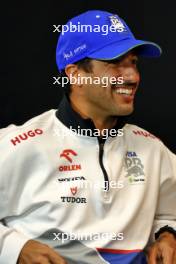 Daniel Ricciardo (AUS) RB in the FIA Press Conference. 16.05.2024. Formula 1 World Championship, Rd 7, Emilia Romagna Grand Prix, Imola, Italy, Preparation Day.