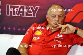 Frederic Vasseur (FRA) Ferrari Team Principal in the FIA Press Conference. 30.08.2024. Formula 1 World Championship, Rd 16, Italian Grand Prix, Monza, Italy, Practice Day.