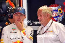 (L to R): Max Verstappen (NLD) Red Bull Racing with Dr Helmut Marko (AUT) Red Bull Motorsport Consultant. 30.08.2024. Formula 1 World Championship, Rd 16, Italian Grand Prix, Monza, Italy, Practice Day.