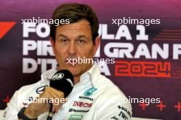 Toto Wolff (GER) Mercedes AMG F1 Shareholder and Executive Director in the FIA Press Conference. 30.08.2024. Formula 1 World Championship, Rd 16, Italian Grand Prix, Monza, Italy, Practice Day.