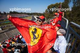 Circuit atmosphere - Ferrari fan. 30.08.2024. Formula 1 World Championship, Rd 16, Italian Grand Prix, Monza, Italy, Practice Day.