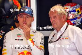 (L to R): Max Verstappen (NLD) Red Bull Racing with Dr Helmut Marko (AUT) Red Bull Motorsport Consultant. 30.08.2024. Formula 1 World Championship, Rd 16, Italian Grand Prix, Monza, Italy, Practice Day.