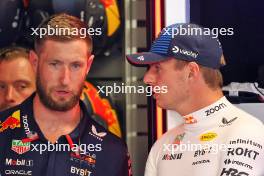 Max Verstappen (NLD) Red Bull Racing (Right). 30.08.2024. Formula 1 World Championship, Rd 16, Italian Grand Prix, Monza, Italy, Practice Day.