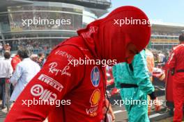 Carlos Sainz Jr (ESP) Ferrari on the grid. 01.09.2024. Formula 1 World Championship, Rd 16, Italian Grand Prix, Monza, Italy, Race Day.