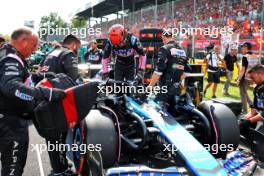 Esteban Ocon (FRA) Alpine F1 Team A524 on the grid. 01.09.2024. Formula 1 World Championship, Rd 16, Italian Grand Prix, Monza, Italy, Race Day.