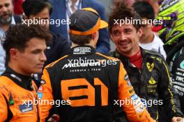 1st place Charles Leclerc (MON) Ferrari SF-24 with Oscar Piastri (AUS) McLaren MCL38. 01.09.2024. Formula 1 World Championship, Rd 16, Italian Grand Prix, Monza, Italy, Race Day.