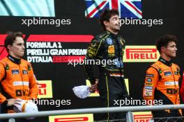 Oscar Piastri (AUS), McLaren Charles Leclerc (FRA), Scuderia Ferrari Lando Norris (GBR), McLaren F1 Team  01.09.2024. Formula 1 World Championship, Rd 16, Italian Grand Prix, Monza, Italy, Race Day.