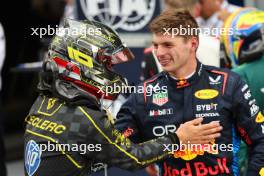 1st place Charles Leclerc (MON) Ferrari SF-24 with Max Verstappen (NLD) Red Bull Racing. 01.09.2024. Formula 1 World Championship, Rd 16, Italian Grand Prix, Monza, Italy, Race Day.