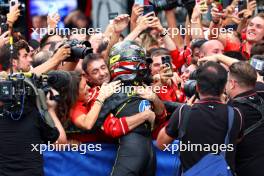 1st place Charles Leclerc (MON) Ferrari SF-24 celebrates with the team. 01.09.2024. Formula 1 World Championship, Rd 16, Italian Grand Prix, Monza, Italy, Race Day.