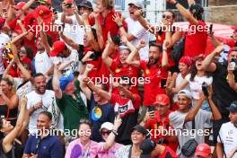 Circuit atmosphere - Ferrari fans celebrate in the grandstand. 01.09.2024. Formula 1 World Championship, Rd 16, Italian Grand Prix, Monza, Italy, Race Day.