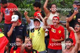 Circuit atmosphere - Ferrari fans in the grandstand. 01.09.2024. Formula 1 World Championship, Rd 16, Italian Grand Prix, Monza, Italy, Race Day.