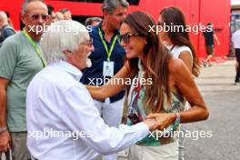 (L to R): Bernie Ecclestone (GBR) with Silvia Domenicali (ITA). 31.08.2024. Formula 1 World Championship, Rd 16, Italian Grand Prix, Monza, Italy, Qualifying Day.