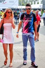 (L to R): Flavy Barla (FRA) with her boyfriend Esteban Ocon (FRA) Alpine F1 Team. 31.08.2024. Formula 1 World Championship, Rd 16, Italian Grand Prix, Monza, Italy, Qualifying Day.