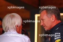 (L to R): Bernie Ecclestone (GBR) with Christian Horner (GBR) Red Bull Racing Team Principal. 31.08.2024. Formula 1 World Championship, Rd 16, Italian Grand Prix, Monza, Italy, Qualifying Day.