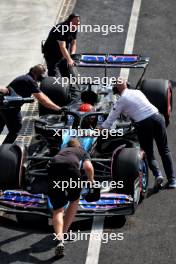 Esteban Ocon (FRA) Alpine F1 Team A524 in the pits. 31.08.2024. Formula 1 World Championship, Rd 16, Italian Grand Prix, Monza, Italy, Qualifying Day.