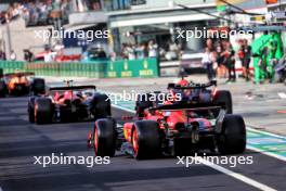 Charles Leclerc (MON) Ferrari SF-24 leaves the pits. 31.08.2024. Formula 1 World Championship, Rd 16, Italian Grand Prix, Monza, Italy, Qualifying Day.