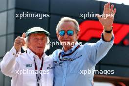 (L to R): Jackie Stewart (GBR) with Jacky Ickx (BEL). 01.09.2024. Formula 1 World Championship, Rd 16, Italian Grand Prix, Monza, Italy, Race Day.