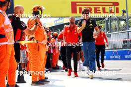 Charles Leclerc (MON) Ferrari on the drivers' parade. 01.09.2024. Formula 1 World Championship, Rd 16, Italian Grand Prix, Monza, Italy, Race Day.