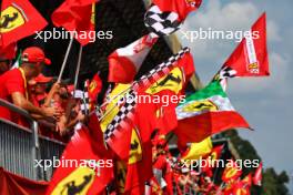 Circuit atmosphere - Ferrari fans in the grandstand. 01.09.2024. Formula 1 World Championship, Rd 16, Italian Grand Prix, Monza, Italy, Race Day.