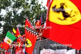 Circuit atmosphere - Ferrari fans in the grandstand. 01.09.2024. Formula 1 World Championship, Rd 16, Italian Grand Prix, Monza, Italy, Race Day.