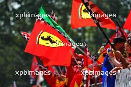 Circuit atmosphere - Ferrari fans in the grandstand. 01.09.2024. Formula 1 World Championship, Rd 16, Italian Grand Prix, Monza, Italy, Race Day.