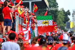 Circuit atmosphere - Ferrari fans in the grandstand. 01.09.2024. Formula 1 World Championship, Rd 16, Italian Grand Prix, Monza, Italy, Race Day.