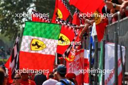 Circuit atmosphere - Ferrari fans in the grandstand. 01.09.2024. Formula 1 World Championship, Rd 16, Italian Grand Prix, Monza, Italy, Race Day.