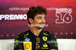 Charles Leclerc (MON) Ferrari in the FIA Press Conference. 29.08.2024. Formula 1 World Championship, Rd 16, Italian Grand Prix, Monza, Italy, Preparation Day.