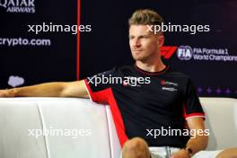 Nico Hulkenberg (GER) Haas F1 Team in the FIA Press Conference. 29.08.2024. Formula 1 World Championship, Rd 16, Italian Grand Prix, Monza, Italy, Preparation Day.