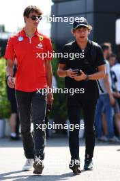 Oliver Bearman (GBR), Scuderia Ferrari and Andrea Kimi Antonelli (ITA), Mercedes AMG F1  29.08.2024. Formula 1 World Championship, Rd 16, Italian Grand Prix, Monza, Italy, Preparation Day.