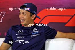 Alexander Albon (THA) Williams Racing in the FIA Press Conference. 29.08.2024. Formula 1 World Championship, Rd 16, Italian Grand Prix, Monza, Italy, Preparation Day.