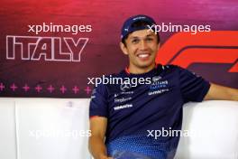 Alexander Albon (THA) Williams Racing in the FIA Press Conference. 29.08.2024. Formula 1 World Championship, Rd 16, Italian Grand Prix, Monza, Italy, Preparation Day.