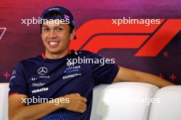 Alexander Albon (THA) Williams Racing in the FIA Press Conference. 29.08.2024. Formula 1 World Championship, Rd 16, Italian Grand Prix, Monza, Italy, Preparation Day.