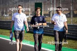 Franco Colapinto (ARG) Williams Racing walks the circuit with Gaetan Jego, Williams Racing Race Engineer. 29.08.2024. Formula 1 World Championship, Rd 16, Italian Grand Prix, Monza, Italy, Preparation Day.