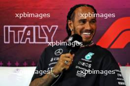 Lewis Hamilton (GBR) Mercedes AMG F1 in the FIA Press Conference. 29.08.2024. Formula 1 World Championship, Rd 16, Italian Grand Prix, Monza, Italy, Preparation Day.