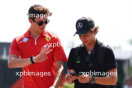 Oliver Bearman (GBR), Scuderia Ferrari and Andrea Kimi Antonelli (ITA), Mercedes AMG F1  29.08.2024. Formula 1 World Championship, Rd 16, Italian Grand Prix, Monza, Italy, Preparation Day.