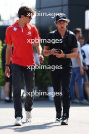 Oliver Bearman (GBR), Scuderia Ferrari and Andrea Kimi Antonelli (ITA), Mercedes AMG F1  29.08.2024. Formula 1 World Championship, Rd 16, Italian Grand Prix, Monza, Italy, Preparation Day.