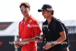 Oliver Bearman (GBR), Scuderia Ferrari and Andrea Kimi Antonelli (ITA), Mercedes AMG F1  29.08.2024. Formula 1 World Championship, Rd 16, Italian Grand Prix, Monza, Italy, Preparation Day.