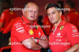 Frederic Vasseur (FRA) Ferrari Team Principal (Left). 29.08.2024. Formula 1 World Championship, Rd 16, Italian Grand Prix, Monza, Italy, Preparation Day.