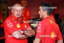 Frederic Vasseur (FRA) Ferrari Team Principal (Left). 29.08.2024. Formula 1 World Championship, Rd 16, Italian Grand Prix, Monza, Italy, Preparation Day.