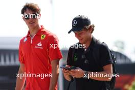 Oliver Bearman (GBR), Scuderia Ferrari and Andrea Kimi Antonelli (ITA), Mercedes AMG F1  29.08.2024. Formula 1 World Championship, Rd 16, Italian Grand Prix, Monza, Italy, Preparation Day.