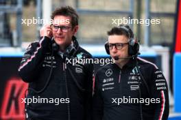 (L to R): Andrew Shovlin (GBR) Mercedes AMG F1 Trackside Engineering Director with Peter Bonnington (GBR) Mercedes AMG F1 Race Engineer. 05.04.2024. Formula 1 World Championship, Rd 4, Japanese Grand Prix, Suzuka, Japan, Practice Day.