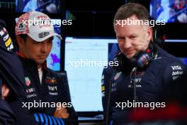 (L to R): Sergio Perez (MEX) Red Bull Racing with Christian Horner (GBR) Red Bull Racing Team Principal. 05.04.2024. Formula 1 World Championship, Rd 4, Japanese Grand Prix, Suzuka, Japan, Practice Day.