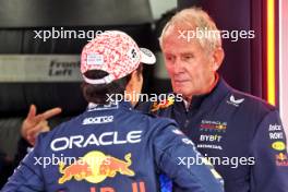 Sergio Perez (MEX) Red Bull Racing with Dr Helmut Marko (AUT) Red Bull Motorsport Consultant. 05.04.2024. Formula 1 World Championship, Rd 4, Japanese Grand Prix, Suzuka, Japan, Practice Day.
