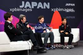 (L to R): Toto Wolff (GER) Mercedes AMG F1 Shareholder and Executive Director; Bruno Famin (FRA) Alpine Motorsports Vice President and Alpine F1 Team Team Principal; James Vowles (GBR) Williams Racing Team Principal; and Ayao Komatsu (JPN) Haas F1 Team Principal in the FIA Press Conference. 05.04.2024. Formula 1 World Championship, Rd 4, Japanese Grand Prix, Suzuka, Japan, Practice Day.