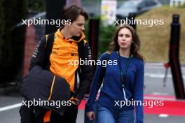 (L to R): Oscar Piastri (AUS) McLaren with his girlfriend Lily Zneimer (GBR). 05.04.2024. Formula 1 World Championship, Rd 4, Japanese Grand Prix, Suzuka, Japan, Practice Day.