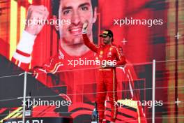 Carlos Sainz Jr (ESP) Ferrari celebrates his third position on the podium. 07.04.2024. Formula 1 World Championship, Rd 4, Japanese Grand Prix, Suzuka, Japan, Race Day.