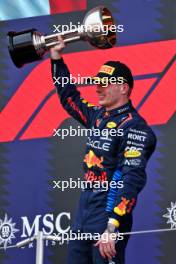 Race winner Max Verstappen (NLD) Red Bull Racing celebrates on the podium. 07.04.2024. Formula 1 World Championship, Rd 4, Japanese Grand Prix, Suzuka, Japan, Race Day.