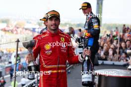 Carlos Sainz Jr (ESP) Ferrari celebrates his third position on the podium. 07.04.2024. Formula 1 World Championship, Rd 4, Japanese Grand Prix, Suzuka, Japan, Race Day.
